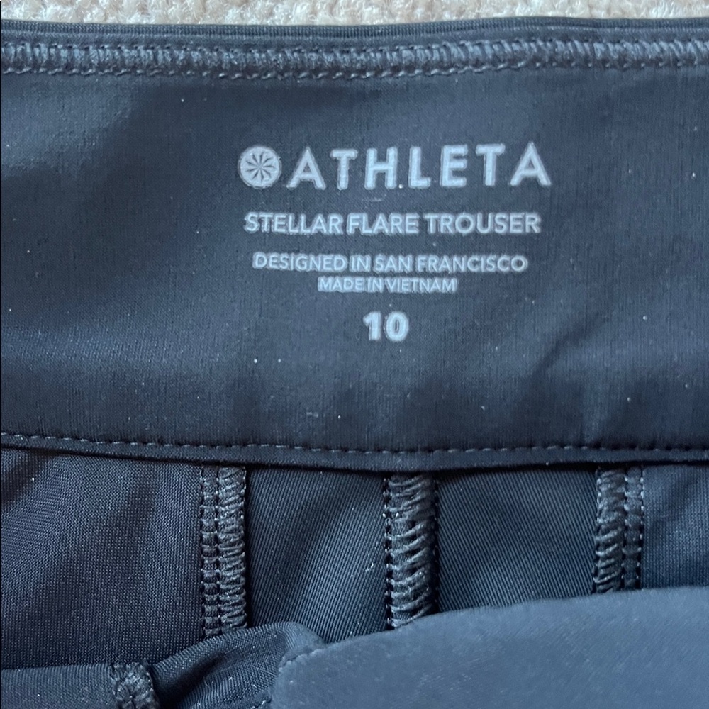 ATHLETA Stellar Flare Trouser Black Pant Size 10 - Picture 9 of 12